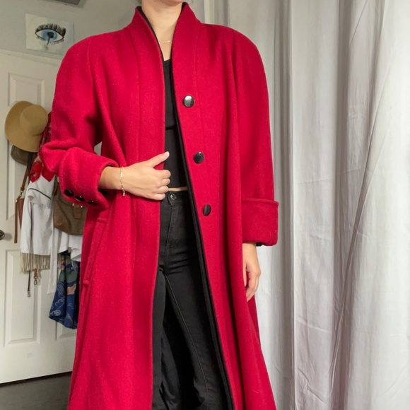 Vintage George David fashions Long Peacoat - Picture 1 of 4